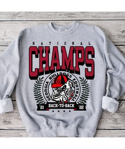 Georgia Bulldogs Football Back-to-Back National Champs Tee - NCAA Apparel for Fans