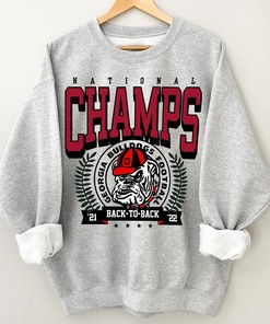 Georgia Bulldogs Football Back-to-Back National Champs Tee - NCAA Apparel for Fans