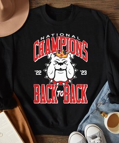 Georgia Bulldogs Football National Champions Back to Back Shirt - NCAA Apparel for Fans