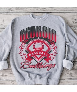 Georgia Bulldogs Throwback Baseball 2023 Tee - NCAA Apparel for Fans