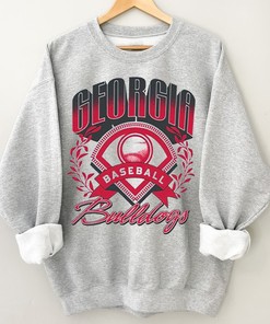 Georgia Bulldogs Throwback Baseball 2023 Tee - NCAA Apparel for Fans