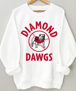 Georgia Diamond Dawgs Vintage Baseball Tee - NCAA Apparel for Fans