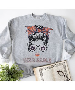 Girlie Girl Originals Preppy Auburn Messy T-Shirt with Fan Gift Option