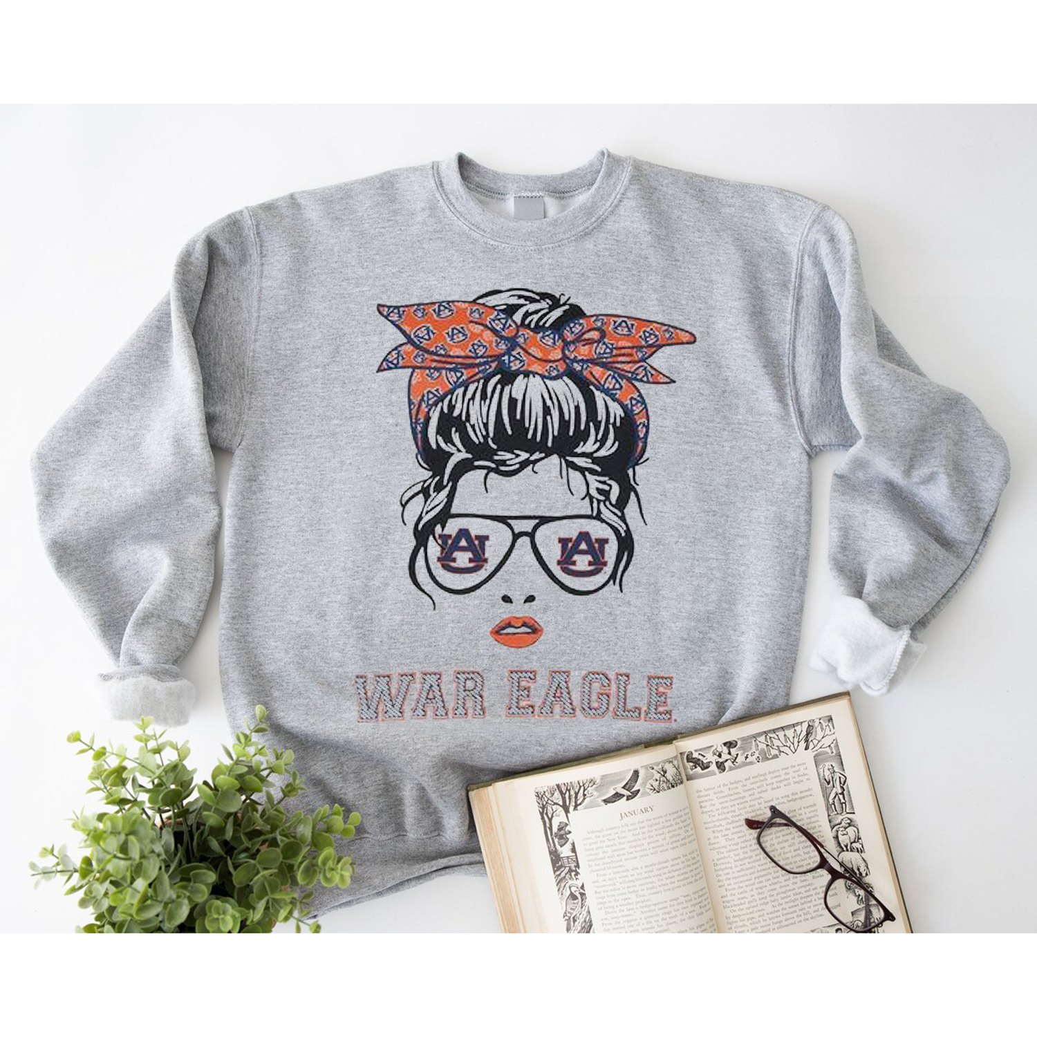 Girlie Girl Originals Preppy Auburn Messy T-Shirt with Fan Gift Option