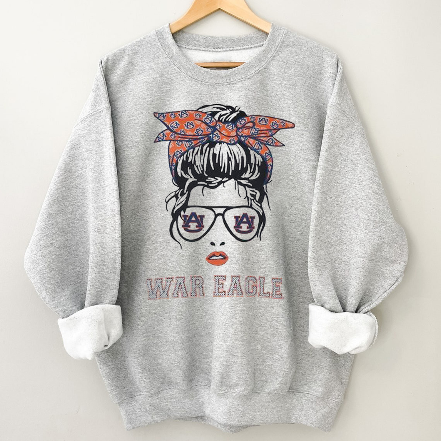 Girlie Girl Originals Preppy Auburn Messy T-Shirt with Fan Gift Option