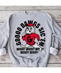 Go Dawgs Woof Sic'em 2023 Georgia Bulldogs Tee - NCAA Apparel for Fans