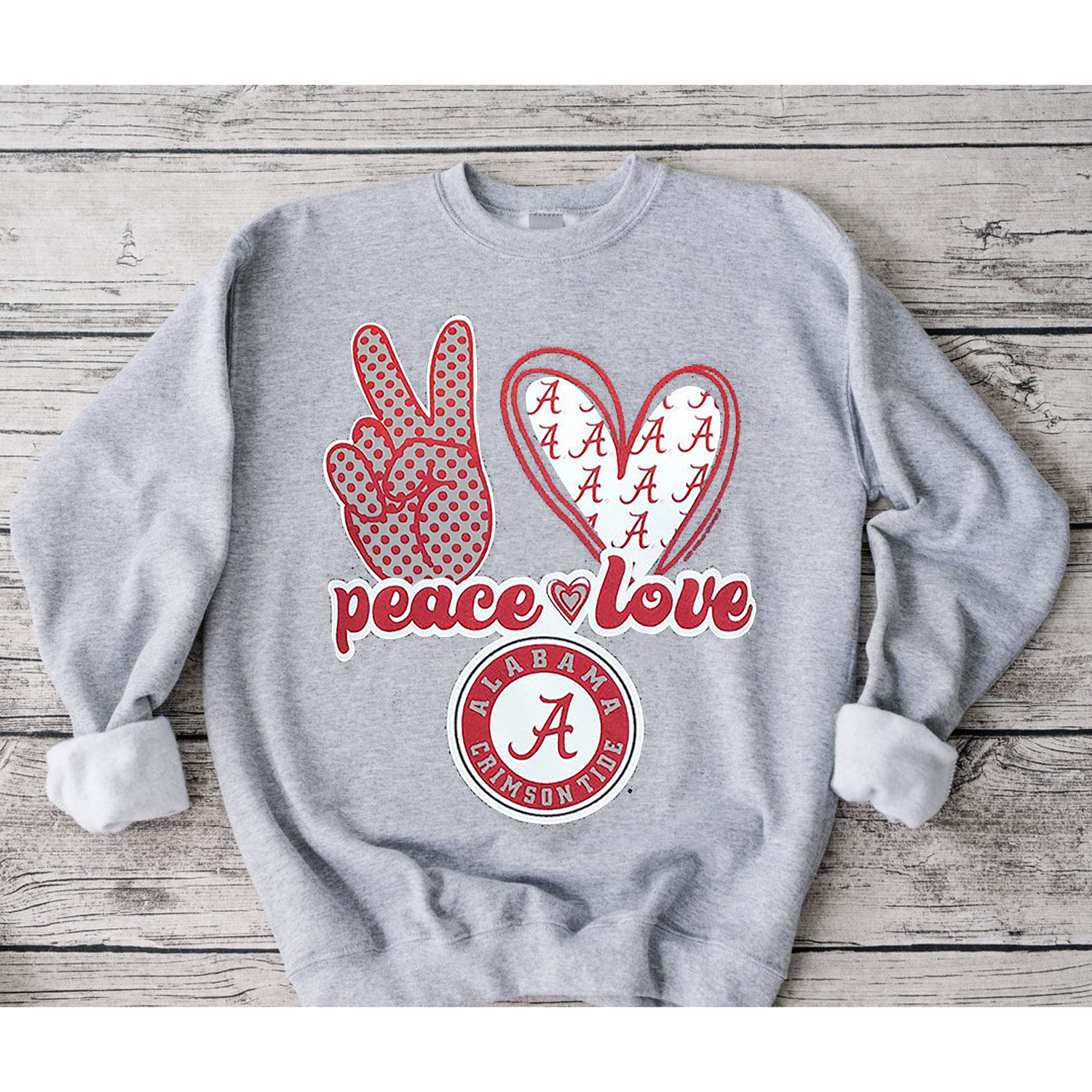 Go Peace And Love With Peace Love Alabama T-Shirt