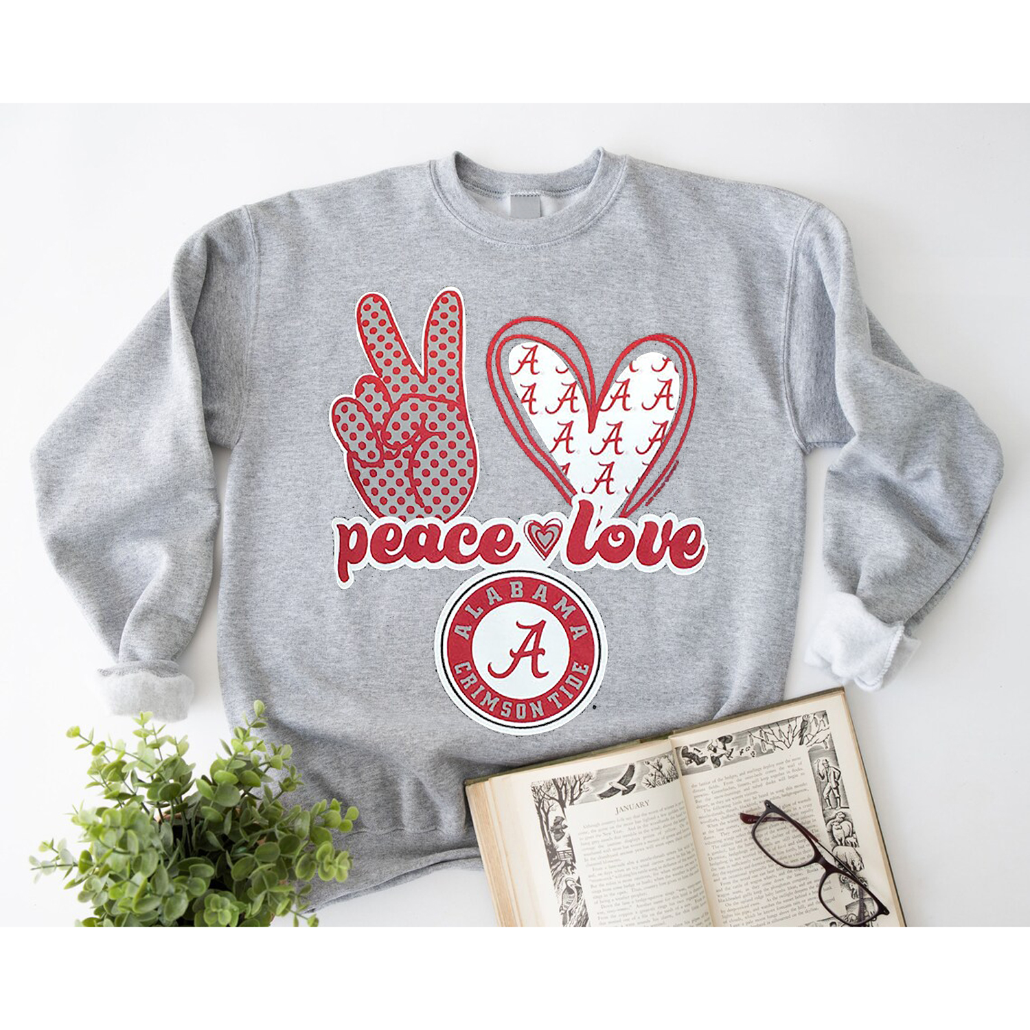 Go Peace And Love With Peace Love Alabama T-Shirt