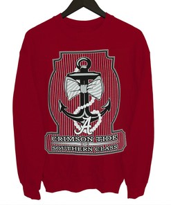 Go Southern Classy With Alabama Crimson Tide Southern Class Anchor Pearls T-Shirt