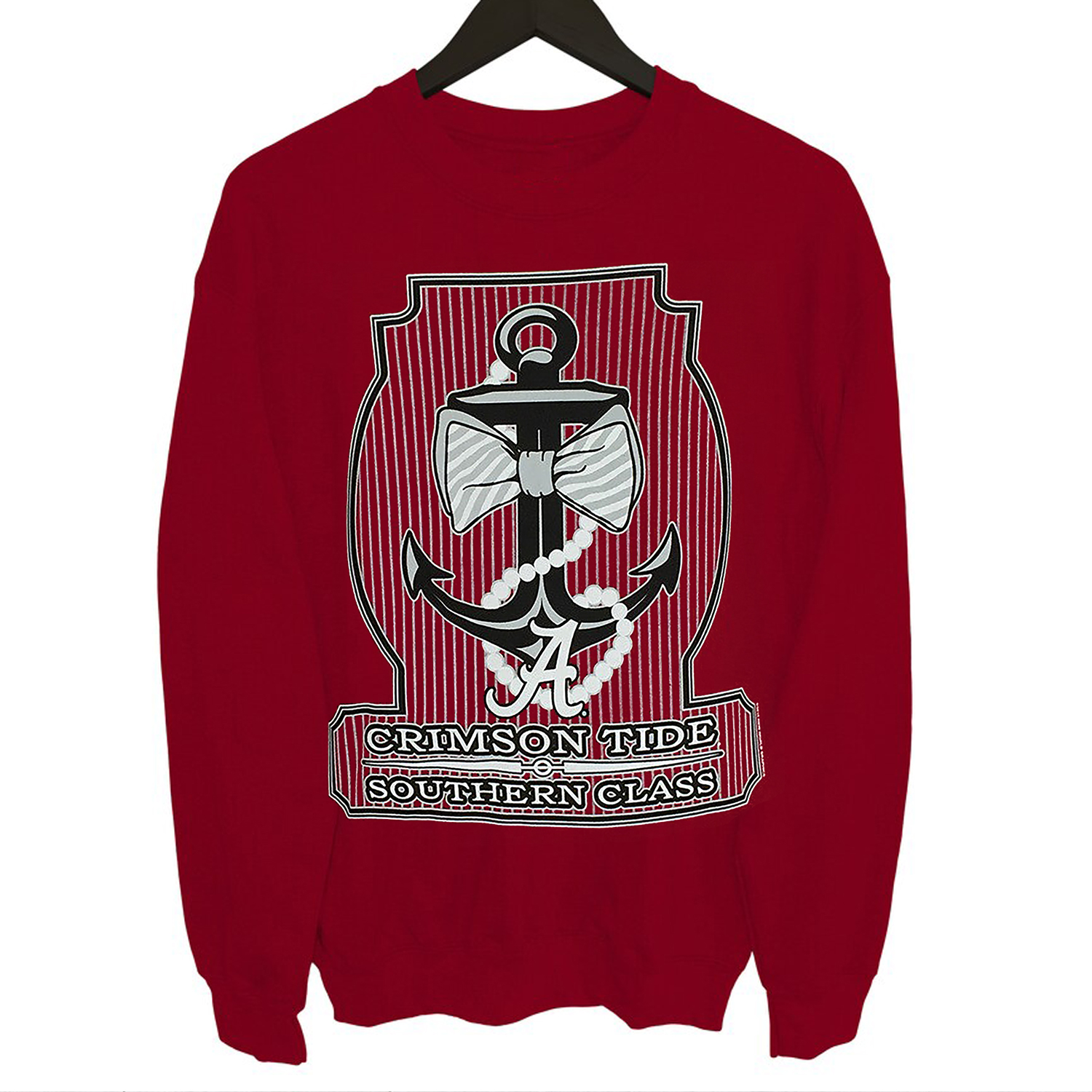 Go Southern Classy With Alabama Crimson Tide Southern Class Anchor Pearls T-Shirt