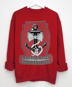 Go Southern Classy With Alabama Crimson Tide Southern Class Anchor Pearls T-Shirt