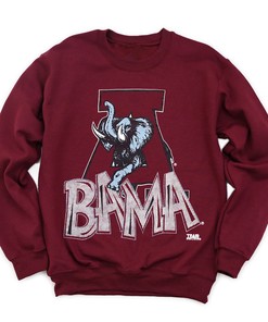 Go Vintage With This Sporty Alabama Crewneck and Sweatshirt