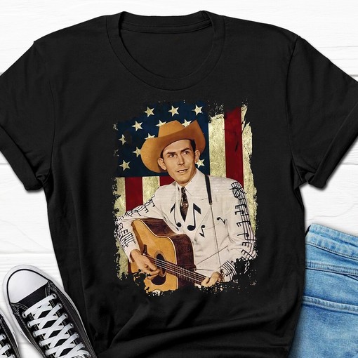 Hank Idol Williams Retro Flag American Country Music T-Shirt 2023 - Perfect for Fans