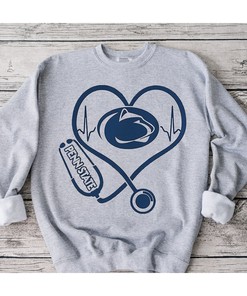 Heartbeat Nurse Love Penn State Tee, Perfect Fan Gift