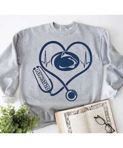 Heartbeat Nurse Love Penn State Tee, Perfect Fan Gift