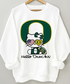 Hello Kitty Oregon Ducks Football T-Shirt - Fan Gift Idea