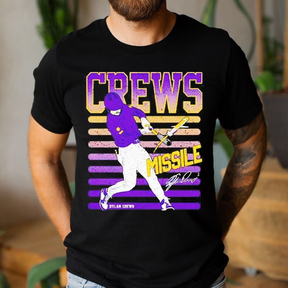 LSU Tigers Dylan Crews Missile Signature Shirt - Fan Gift