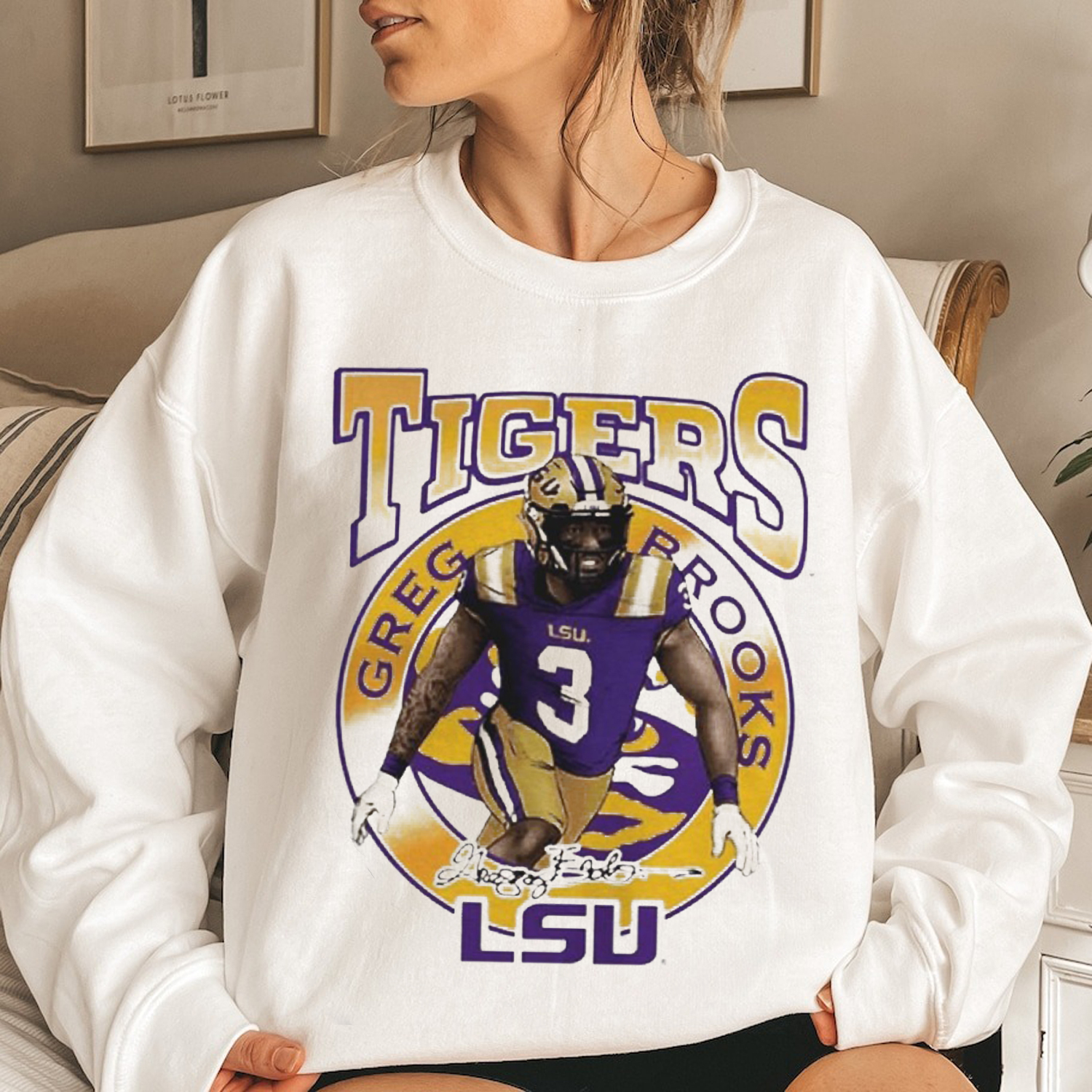 LSU Tigers Greg Brooks Eye Of The Tiger T-Shirt - Fan Gift