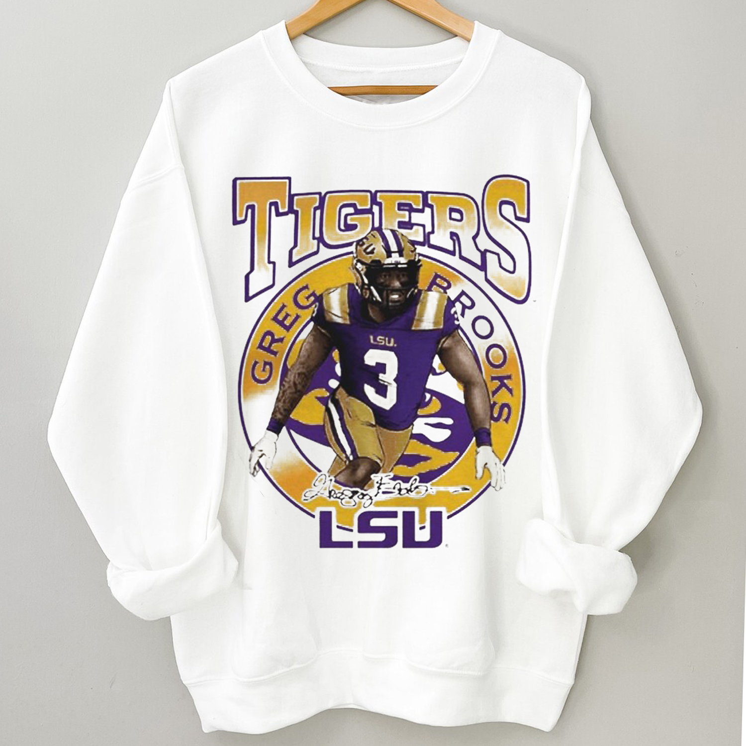 LSU Tigers Greg Brooks Eye Of The Tiger T-Shirt - Fan Gift