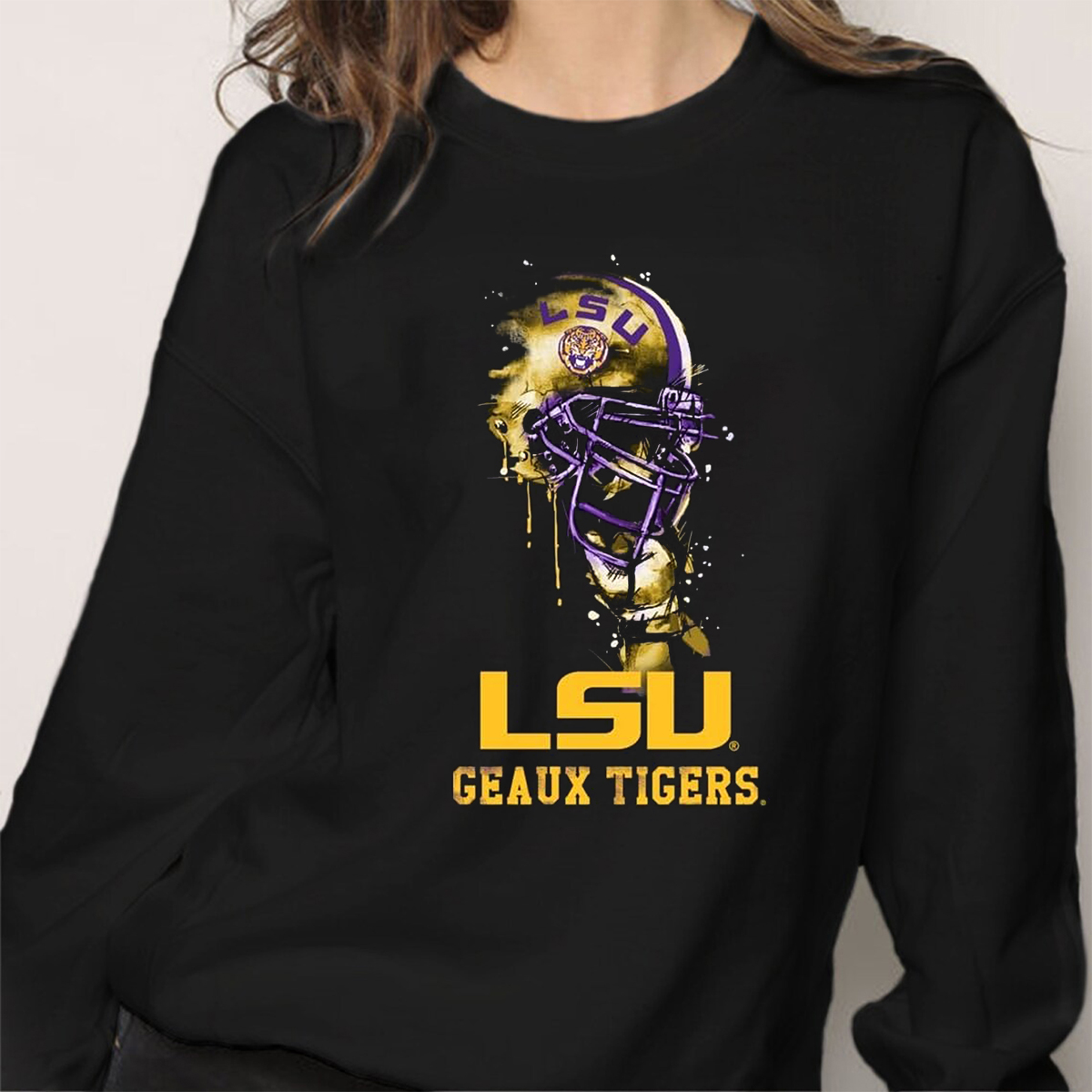 LSU Tigers Rising Helmet T-Shirt - Gift for Fans