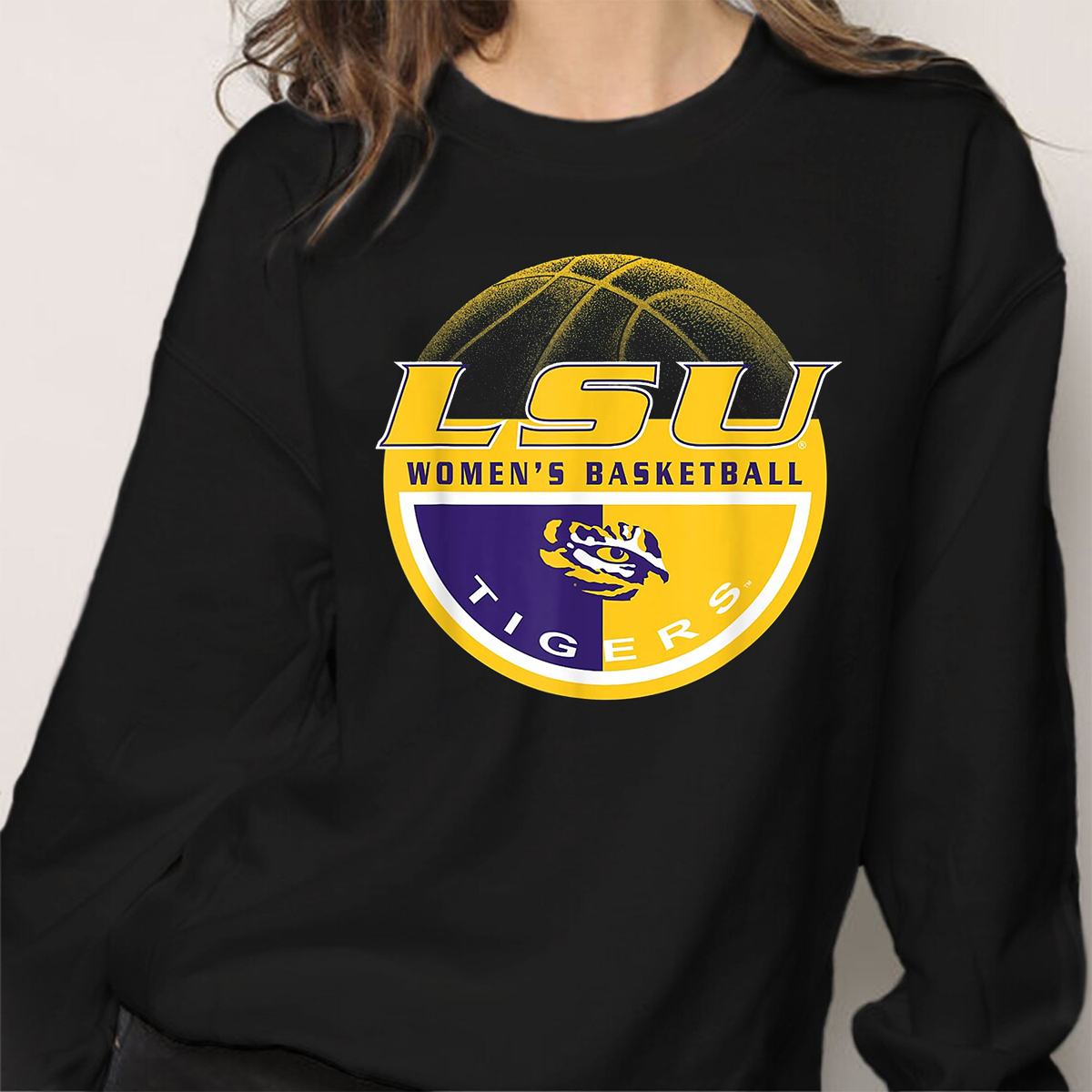 LSU Tigers Women's Basketball Dunk Logo T-Shirt - Gift for Fans