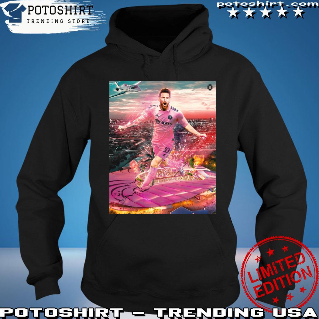 Lionel Messi to Inter Miami: Vintage Style T-Shirt, Hoodie, Sweatshirt - Soccer Fan Gift - Image 2