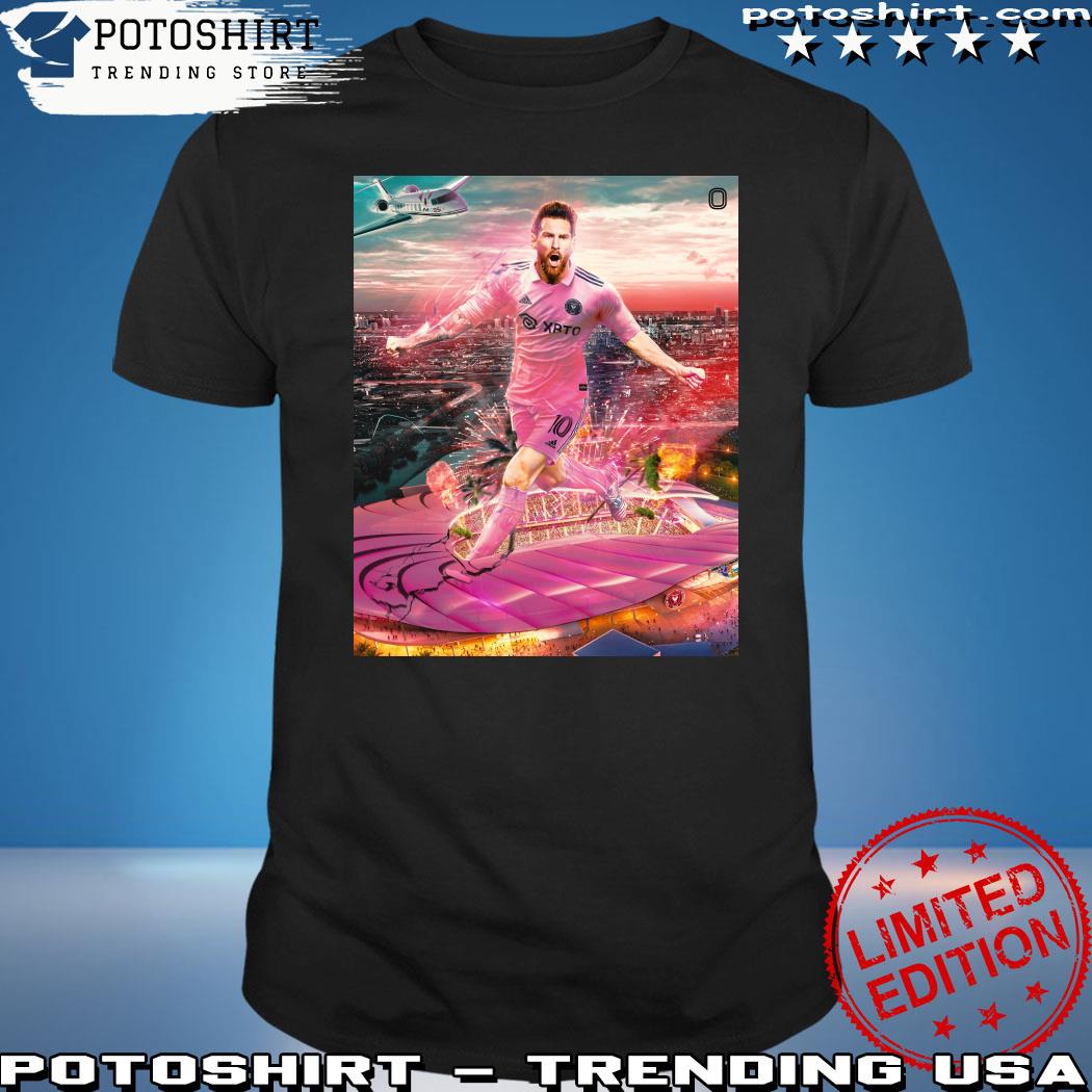 Lionel Messi to Inter Miami: Vintage Style T-Shirt, Hoodie, Sweatshirt - Soccer Fan Gift - Image 3