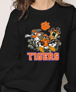 Looney Tunes Football Team Clemson Tigers NCAA Graphic T-Shirt Hoodie Sweatshirt for Men Women