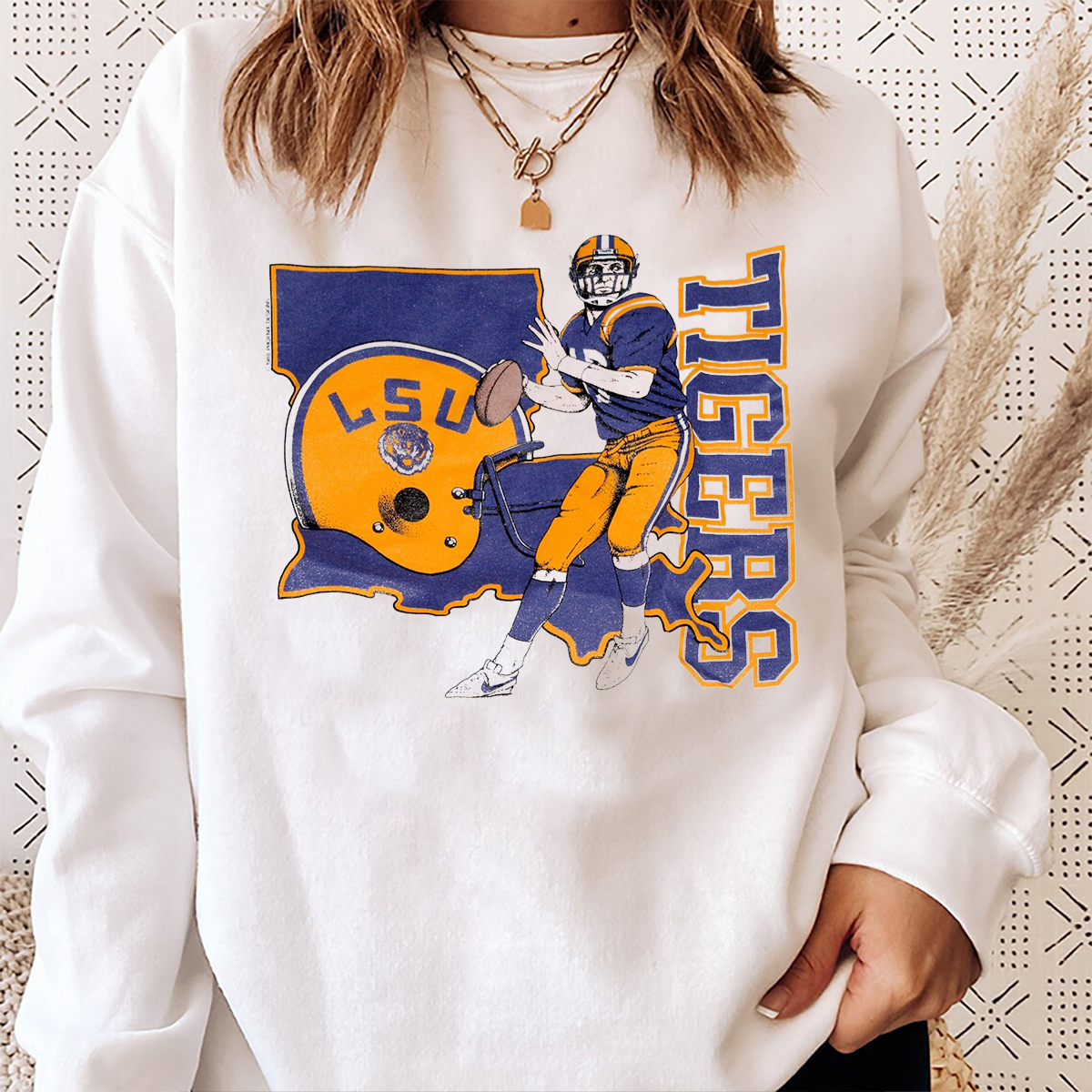 Louisiana State University Tigers Football T-Shirt - Vintage Style Fan Gift