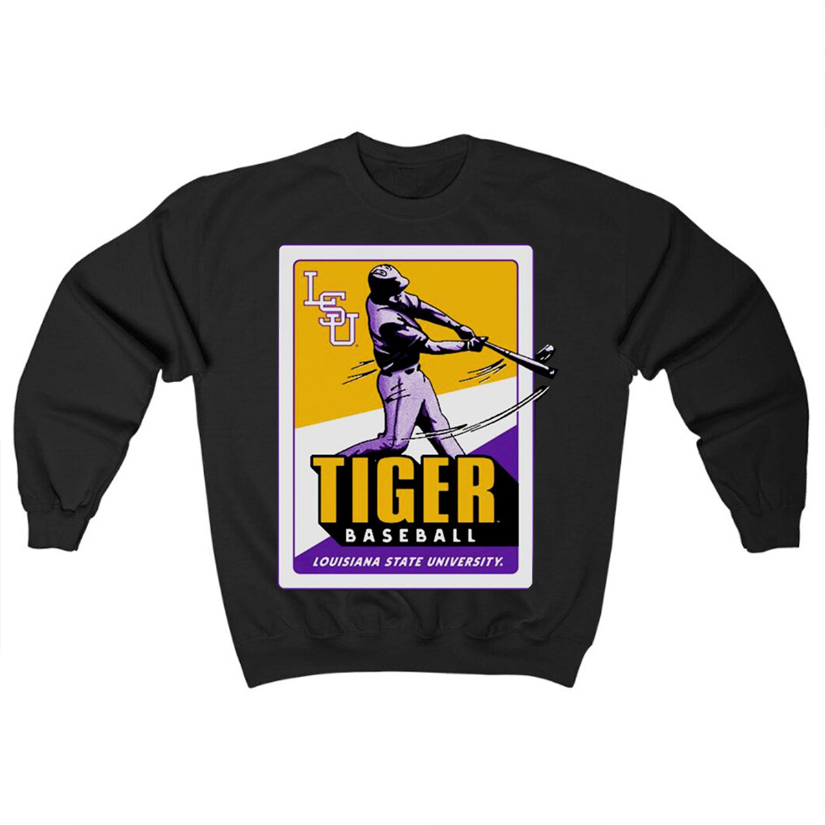 Lsu Tiger Baseball Card Pocket T-Shirt Hoodie Sweatshirt - Fan Gift
