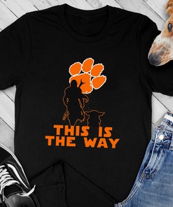 Mandalorian and Baby Yoda Clemson Tigers NCAA Football T-Shirt for Fans Gift