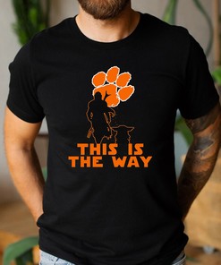 Mandalorian and Baby Yoda Clemson Tigers NCAA Football T-Shirt for Fans Gift