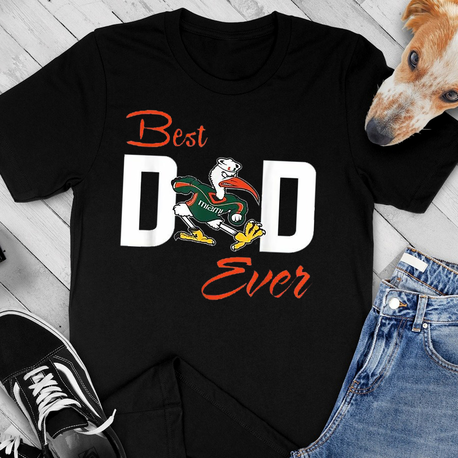 Miami Hurricanes Best Dad Ever T-Shirt, Hoodie, Sweatshirt - Vintage Football Fan Gift