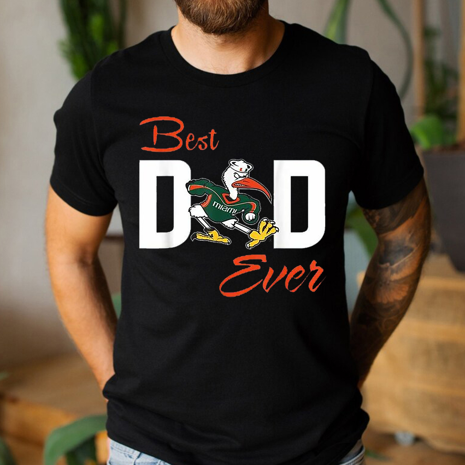 Miami Hurricanes Best Dad Ever T-Shirt, Hoodie, Sweatshirt - Vintage Football Fan Gift
