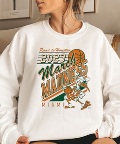 Miami Hurricanes Crewneck Sweatshirt - March Madness 2023 Basketball T-Shirt For Fans