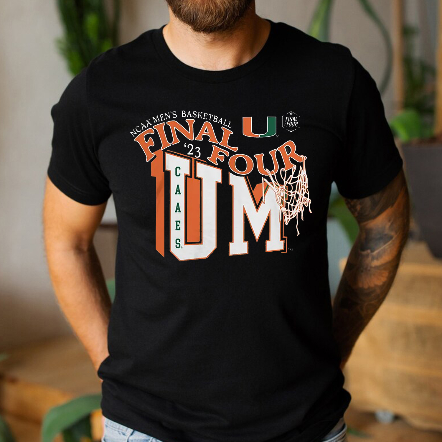 Miami Hurricanes Final Four T-Shirt - 2023 NCAA Men's Basketball Tournament Fanatics