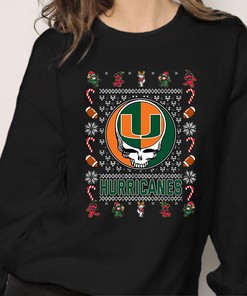 Miami Hurricanes Grateful Christmas T Shirt, Hoodie, Sweatshirt - Vintage Style Ugly Sweater