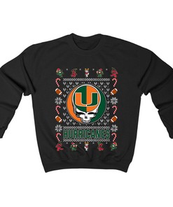 Miami Hurricanes Grateful Christmas T Shirt, Hoodie, Sweatshirt - Vintage Style Ugly Sweater