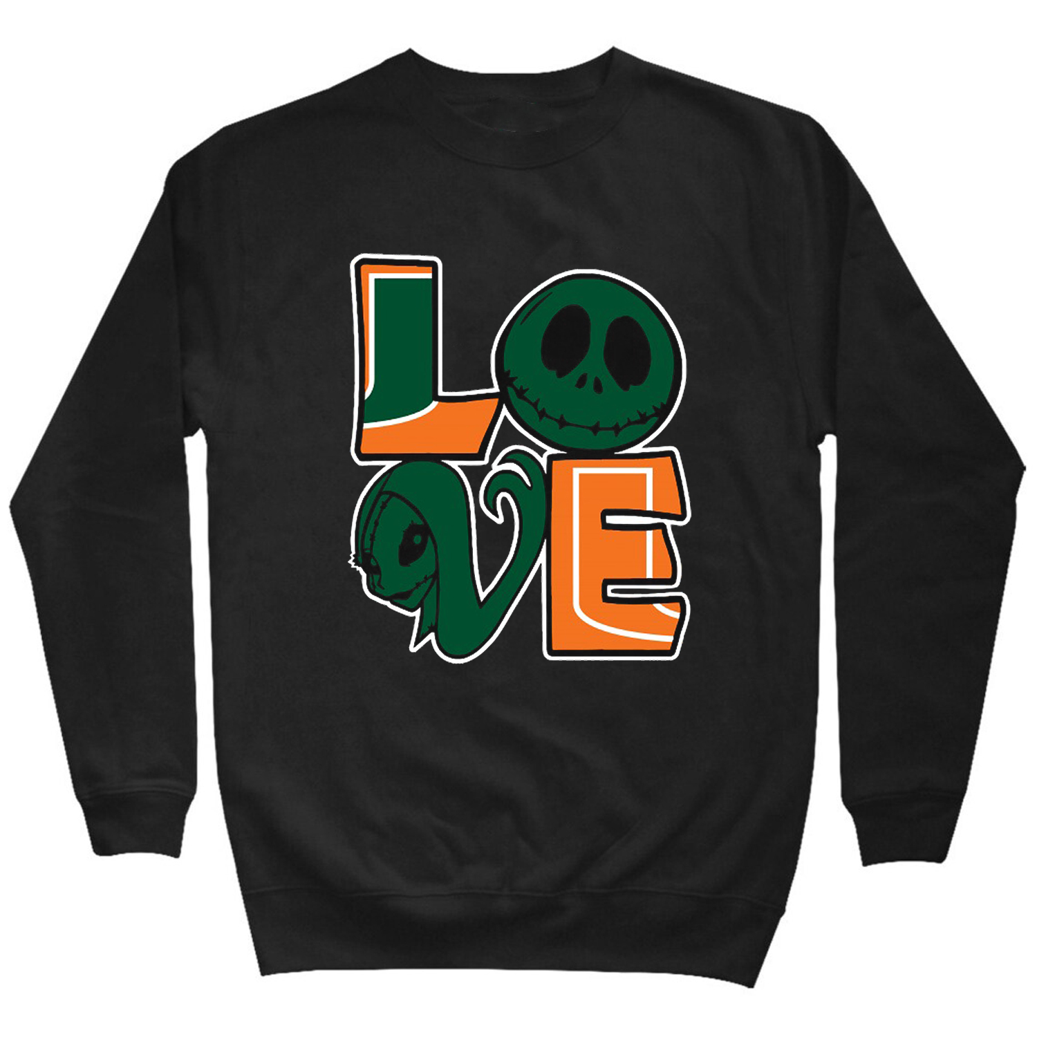 Miami Hurricanes Ncaa T-Shirt, Hoodie, Sweatshirt - Jack and Sally Halloween Love Fan Gift