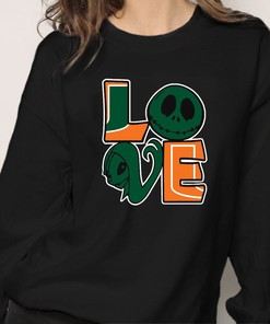 Miami Hurricanes Ncaa T-Shirt, Hoodie, Sweatshirt - Jack and Sally Halloween Love Fan Gift