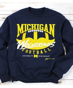 Michigan Wolverines Football Blue T-Shirt - Perfect for Fans