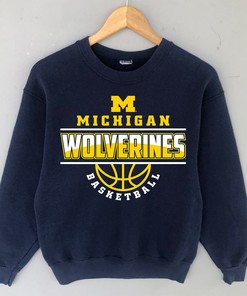 Michigan Wolverines Mascot Wordmark Basketball T-Shirt - Perfect for Fans