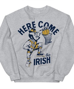 Notre Dame Dunking Leprechaun Basketball Tee - Gift for Fans