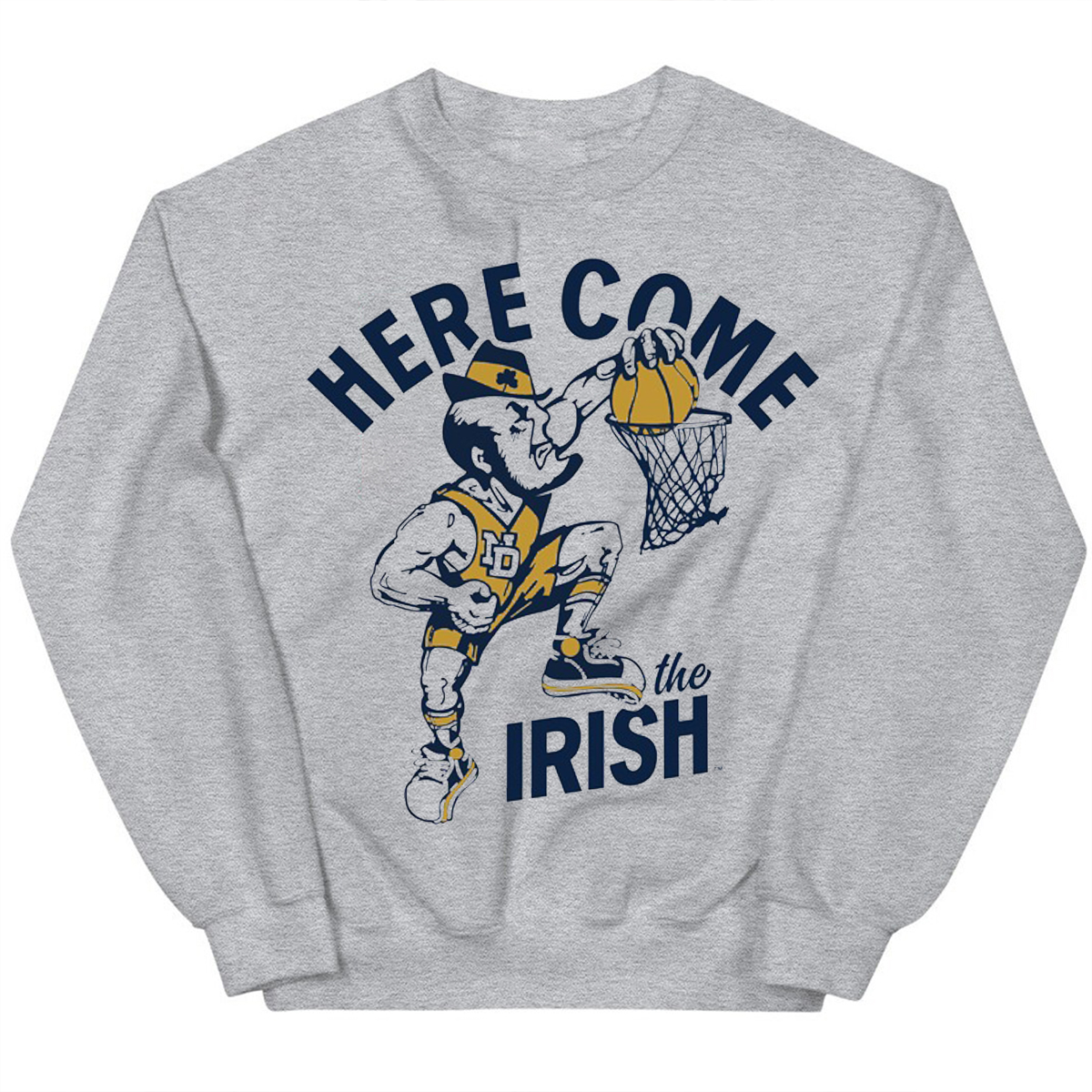 Notre Dame Dunking Leprechaun Basketball Tee - Gift for Fans