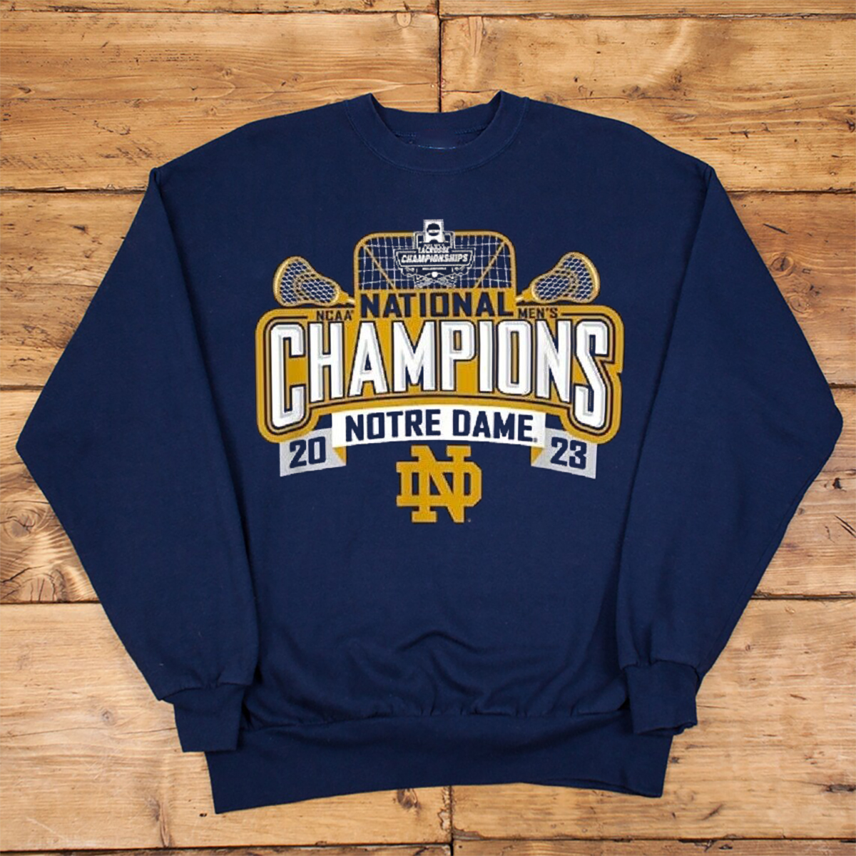 Notre Dame Fighting Irish National Champs Lacrosse 2023 Tee for Fans