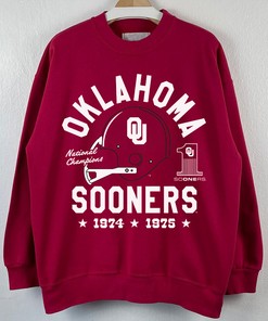 Oklahoma Football 1974 And 1975 Champs T-Shirt - NCAA Tee for Fans