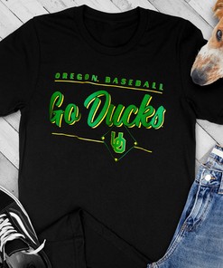 Oregon Baseball Interlock UO Diamond T-Shirt - Go Ducks Fan Tshirt