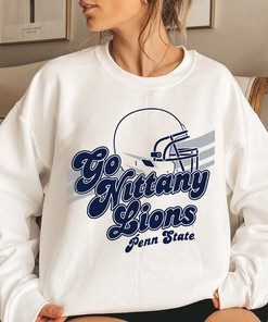 Penn State White Football Bubble Script Tee