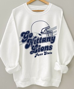 Penn State White Football Bubble Script Tee