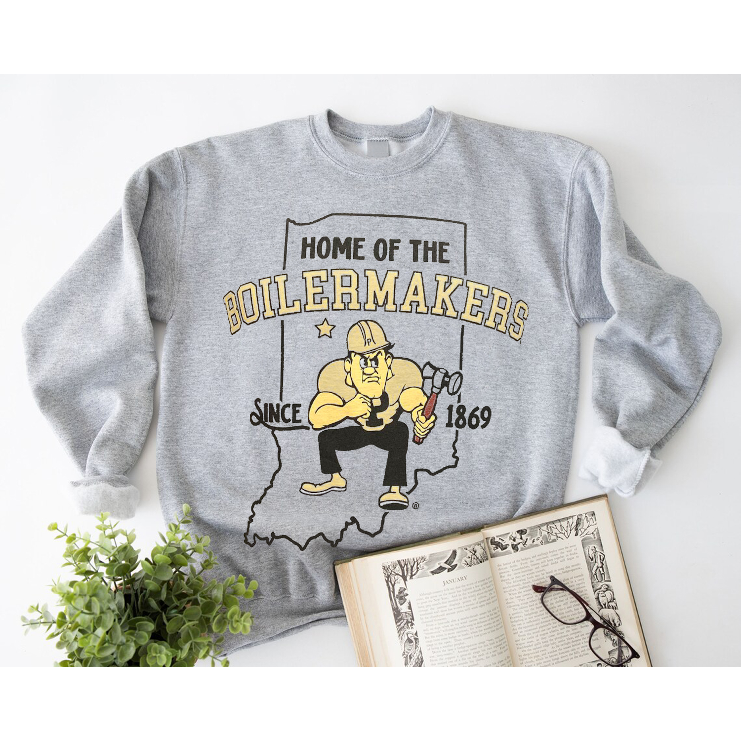 Purdue Pete State Outline T-Shirt with Fan Gift Option